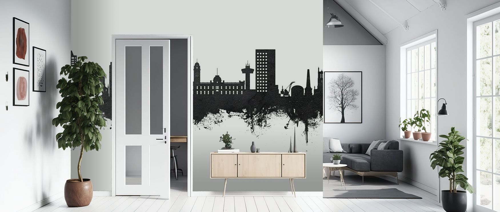 Hobart Australia Skyline Black & White Wallpaper carries elegance in every line, capturing silhouettes in refined contrasts. Its design conveys pride and charm, enriching interiors with cultural presence. Walls gain timeless atmosphere, transforming space