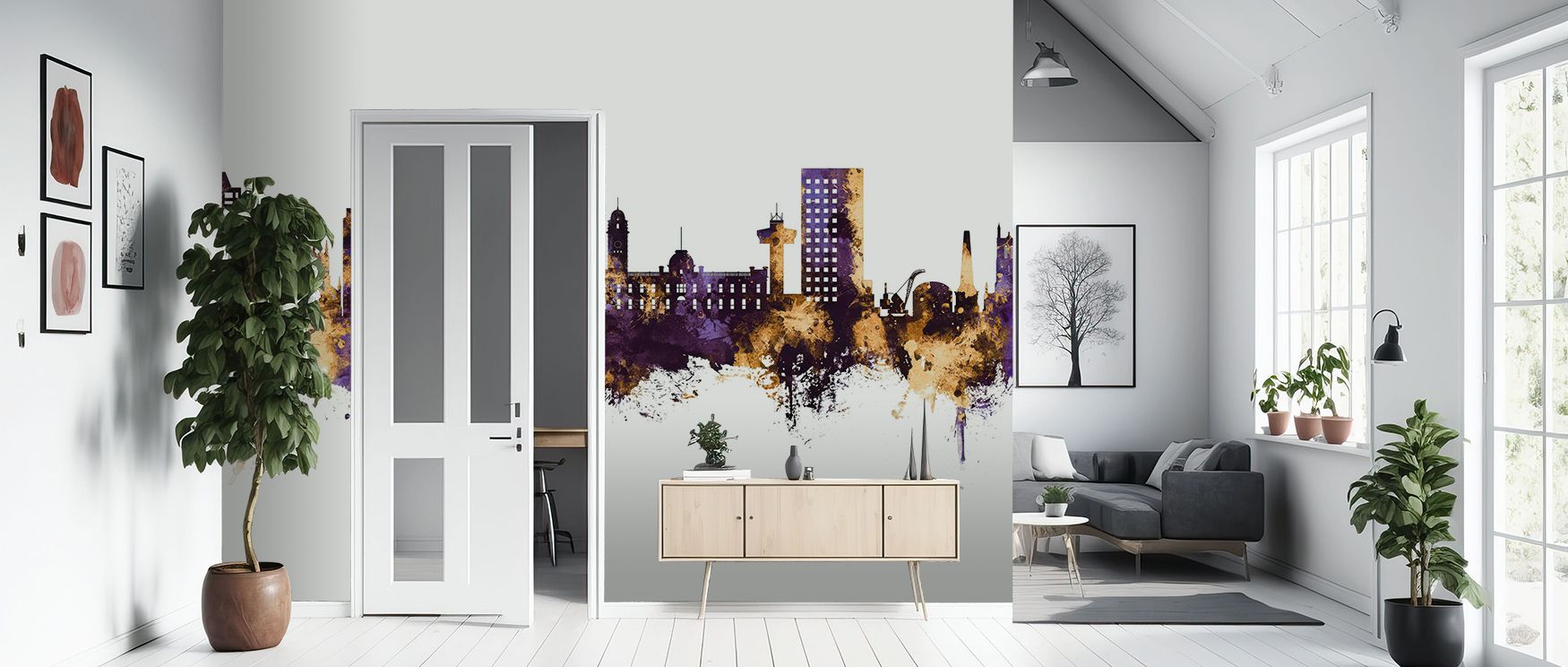 Hobart Australia Skyline Purple & Gold Wallpaper adds regal charm, surrounding walls with luminous tones of heritage. Its design glows with sophistication, turning interiors into bold reflections of identity. Spaces become filled with rhythm, making rooms