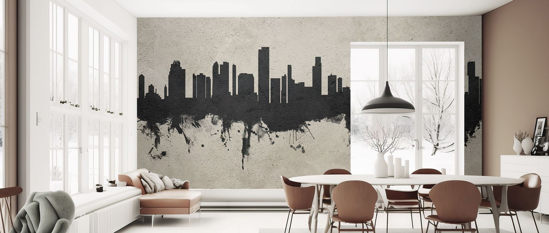 Honolulu Hawaii Skyline Concrete Wallpaper radiates metropolitan strength, turning silhouettes into minimalist compositions. Its palette conveys refinement, surrounding walls with cultural pride. Interiors become enriched with atmosphere filled with ident