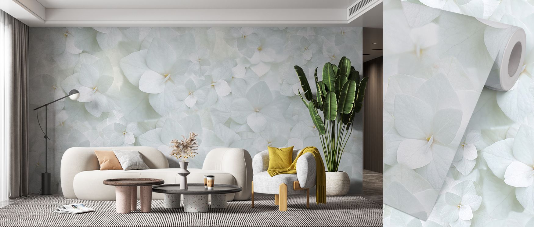 The Hydrangea Whites Wallpaper design conveys quiet refinement, layering blossoms into harmonious compositions. Its palette radiates serenity, turning interiors into luminous spaces of calm. Walls become reflections of elegance, enriched by floral charm, 