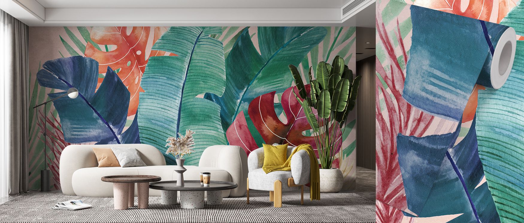 Into the Tropical Shade Wallpaper reflects lush sophistication, layering tropical motifs into fresh rhythm. Its tones radiate vibrancy, surrounding interiors with charm. Walls glow with abundance, turning homes into reflections of vitality. This design tr