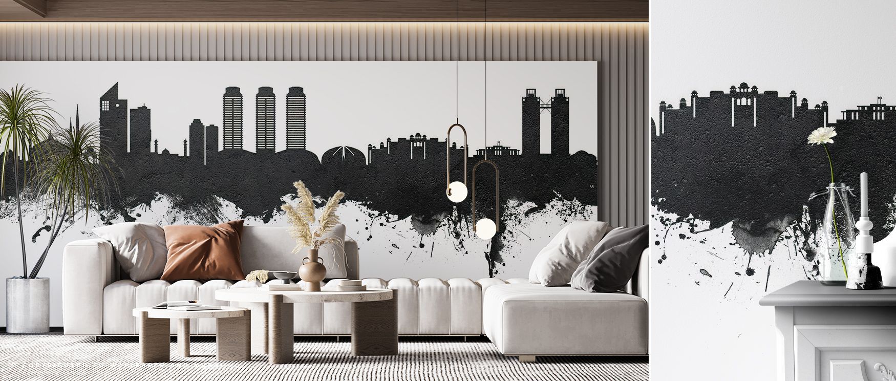 Islamabad Pakistan Skyline Black & White Wallpaper embodies heritage, layering crisp lines into refined monochrome tones. Its palette conveys timeless pride, surrounding interiors with resonance. Walls glow with elegance, turning spaces into cultural show