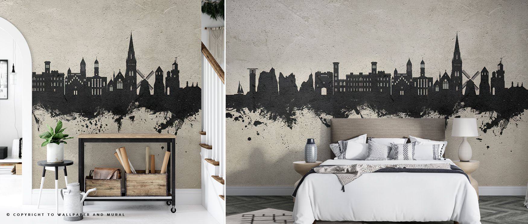 Isle of Wight England Skyline Concrete Wallpaper radiates refinement, layering strong silhouettes into textured tones. Its palette conveys metropolitan identity, surrounding interiors with resonance. Walls glow with cultural pride, turning living rooms or