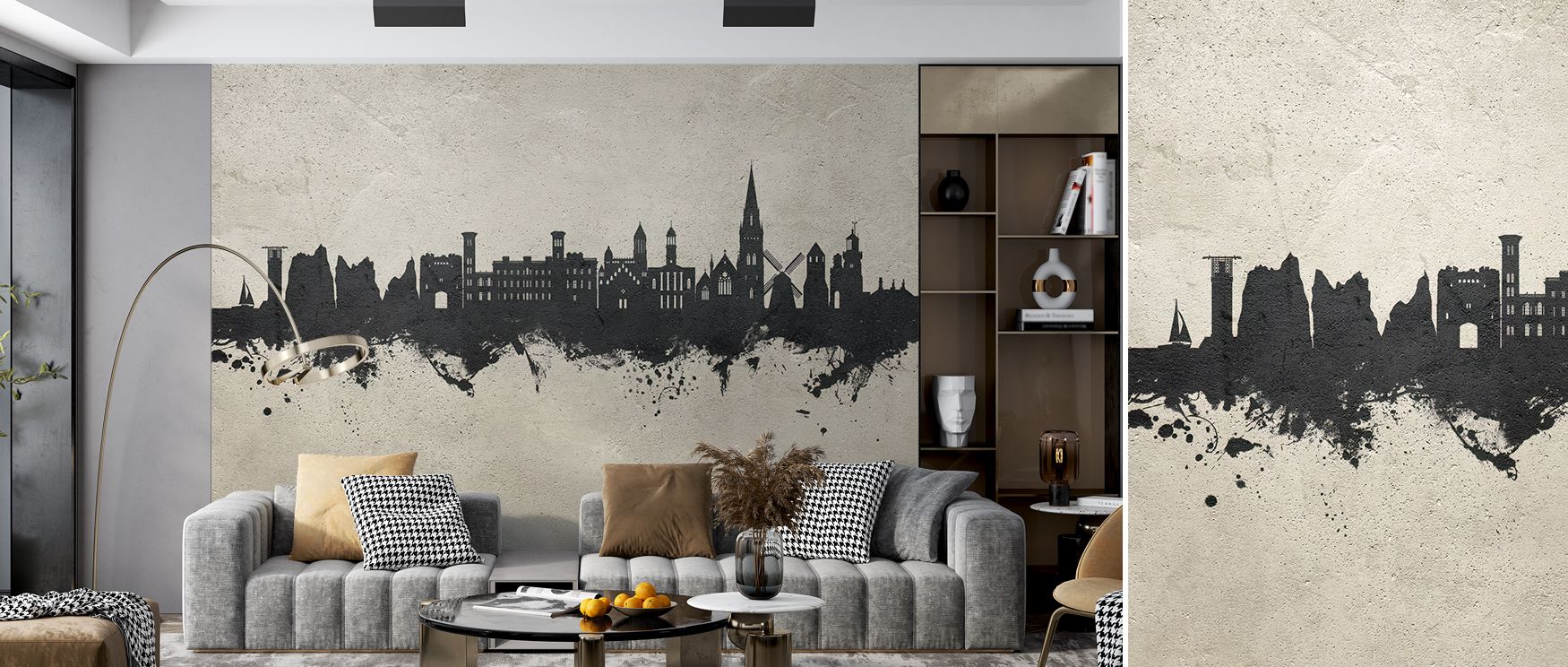 Isle of Wight England Skyline Concrete Wallpaper conveys balance, layering architecture into minimalist rhythm. Its tones radiate strength, surrounding interiors with resonance. Walls glow with cultural pride, transforming homes into contemporary reflecti