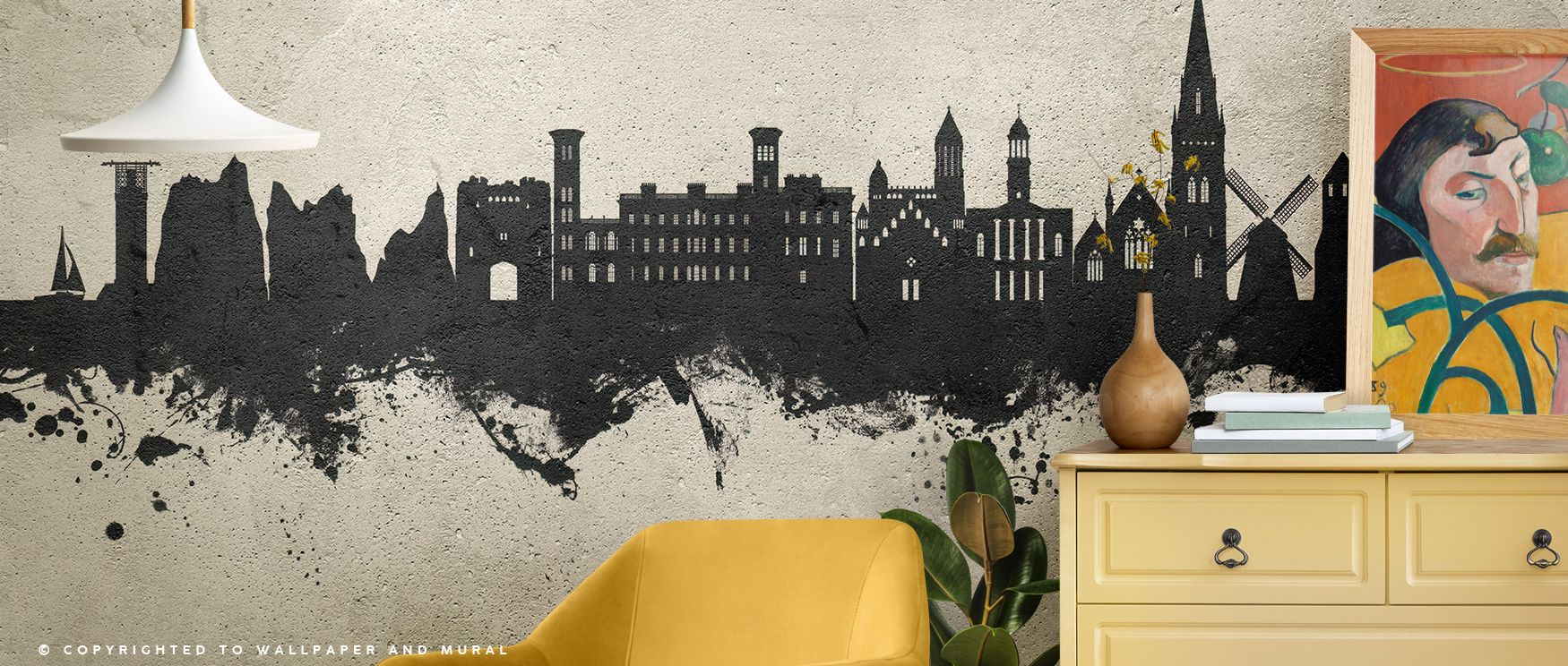 Isle of Wight England Skyline Concrete Wallpaper radiates strength, turning architecture into textured rhythm. Its palette conveys urban presence, surrounding interiors with heritage. Walls glow with sophistication, turning modern living spaces into refle