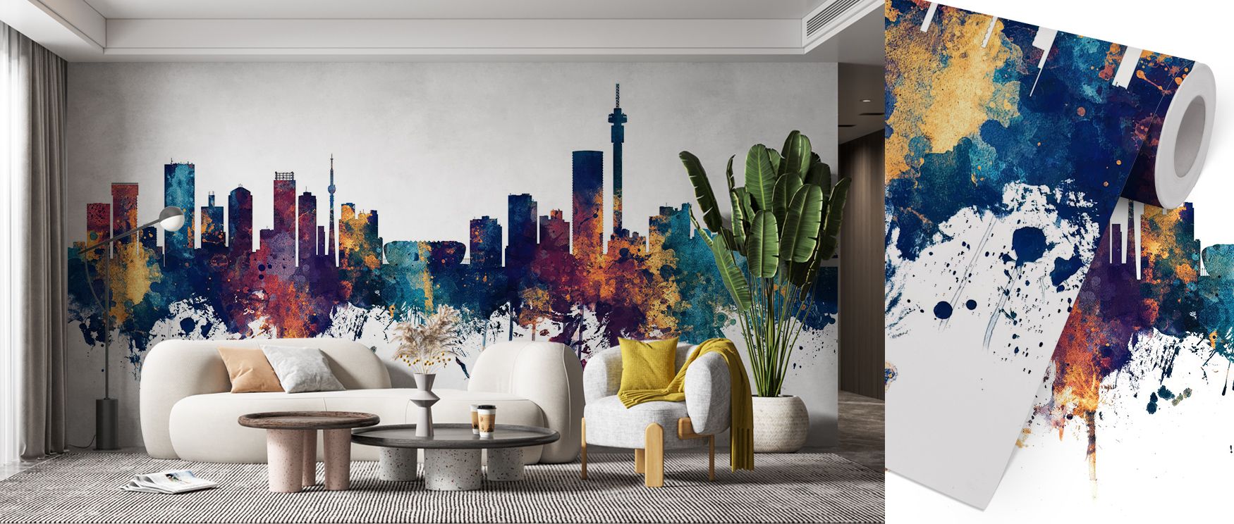 The Johannesburg South Africa Skyline Blue & Bronze Wallpaper design conveys cultural strength, layering architecture into refined tones. Its palette radiates presence, surrounding interiors with resonance. Walls glow with charm, transforming homes into u