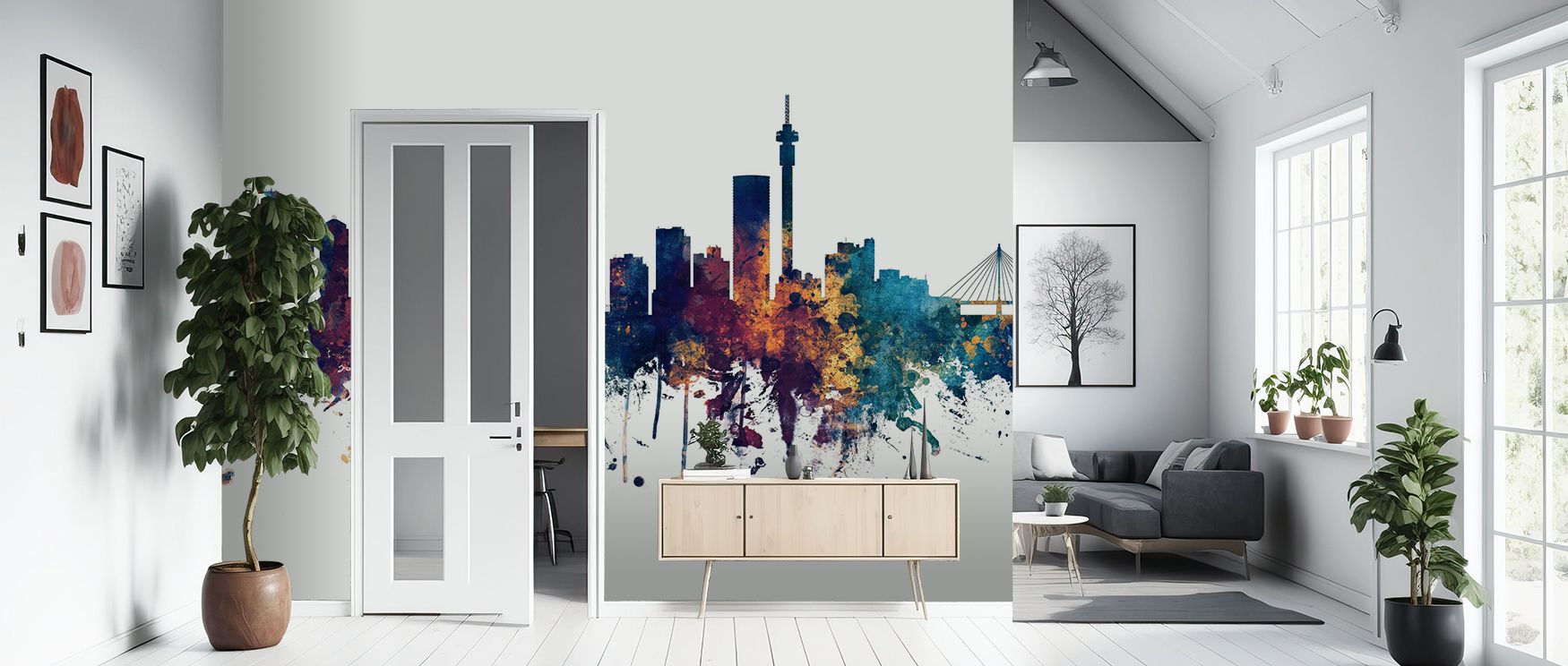 Johannesburg South Africa Skyline Blue & Bronze Wallpaper conveys charm, layering silhouettes into striking tones. Its palette resonates with heritage, surrounding interiors with resonance. Walls glow with pride, enriching homes with vibrancy. This design