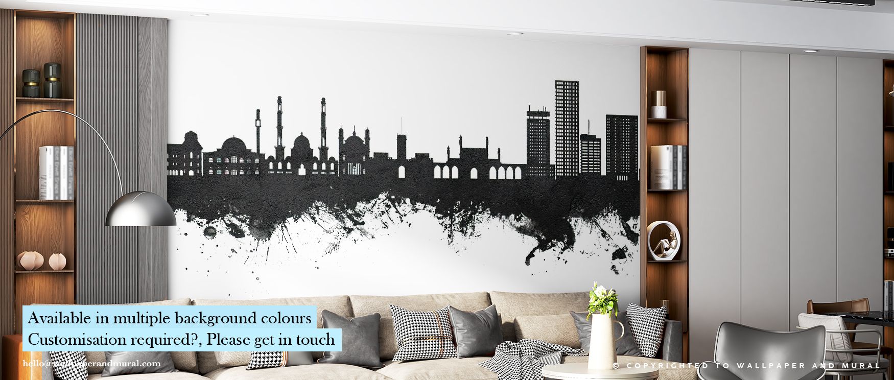 Kabul Afghanistan Skyline Black & White Wallpaper conveys pride, layering silhouettes into minimalist tones. Its palette radiates heritage, surrounding interiors with resonance. Walls glow with sophistication, making spaces timeless reflections of cultura