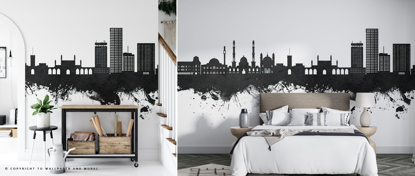 Kabul Afghanistan Skyline Black & White Wallpaper radiates refinement, layering silhouettes into monochrome rhythm. Its palette conveys pride, surrounding walls with resonance. Interiors glow with sophistication, turning living rooms into showcases of her