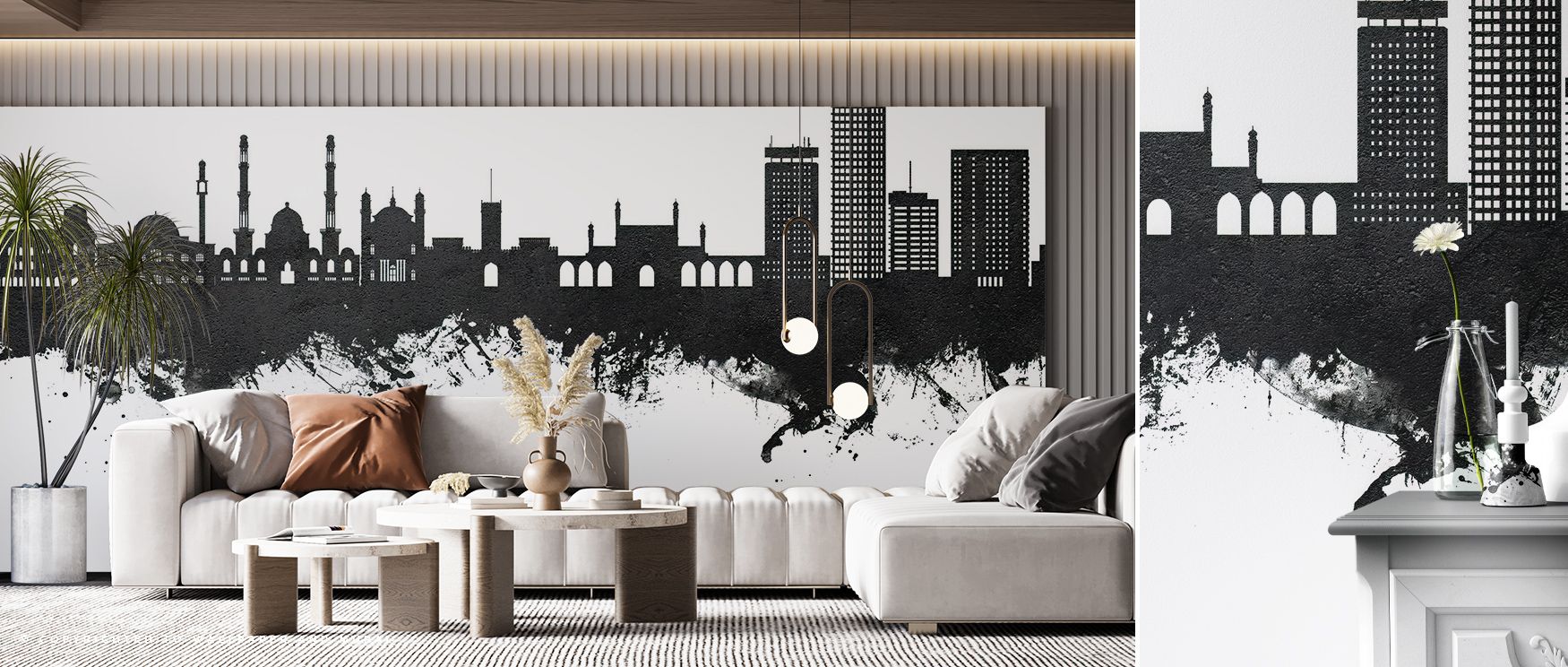 Kabul Afghanistan Skyline Black & White Wallpaper conveys heritage, layering forms into minimalist tones. Its palette conveys strength, surrounding interiors with resonance. Walls glow with pride, turning modern homes into reflections of culture. Perfect 
