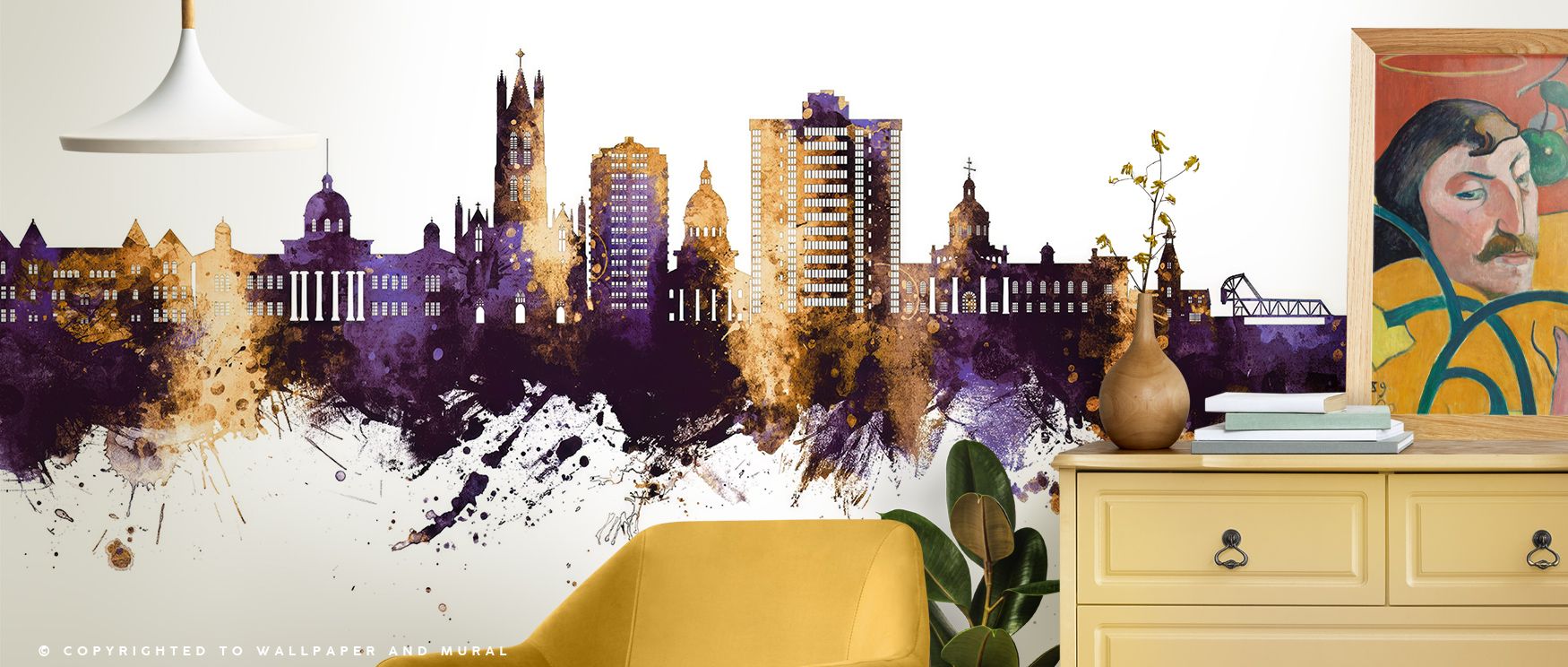 Kingston Canada Skyline Purple & Gold Wallpaper conveys strength, layering silhouettes into luminous rhythm. Its palette resonates with pride, surrounding interiors with resonance. Walls glow with elegance, turning modern homes into urban reflections enri