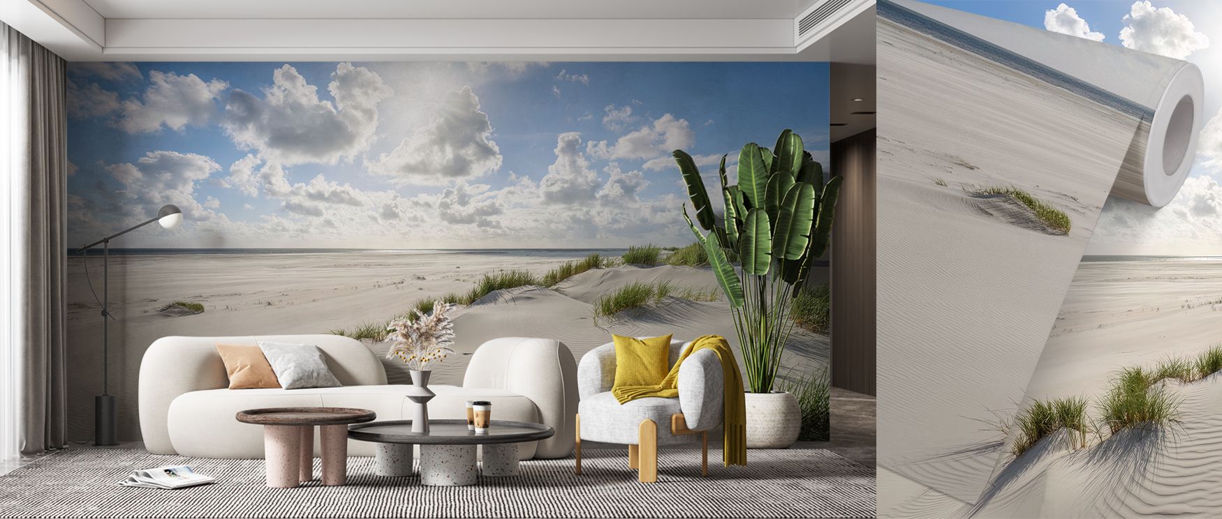 Kniepsand Beach Wallpaper reflects harmony, weaving sandy shores into soft rhythm. Its palette conveys calm, surrounding interiors with resonance. Walls glow with seaside presence, turning homes into reflections of balance and natural serenity. This desig