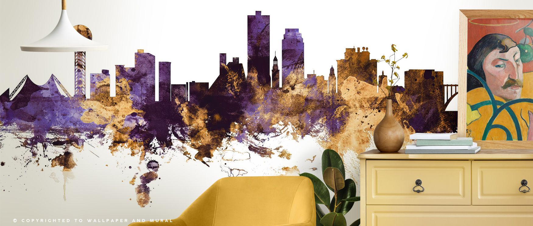 Knoxville Tennessee Skyline Purple & Gold Wallpaper embodies elegance, layering forms into luminous compositions. Its palette conveys refinement, surrounding interiors with resonance. Walls glow with cultural pride, turning homes into modern reflections o