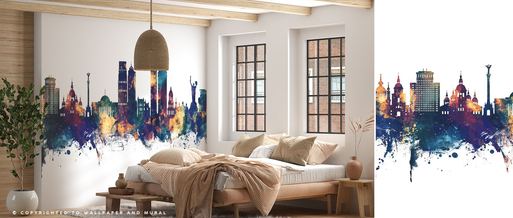 Kyiv Ukraine Skyline Blue & Bronze Wallpaper conveys metropolitan pride, layering architecture into luminous tones. Its palette resonates with elegance, surrounding interiors with resonance. Walls glow with sophistication, turning spaces into cultural hom