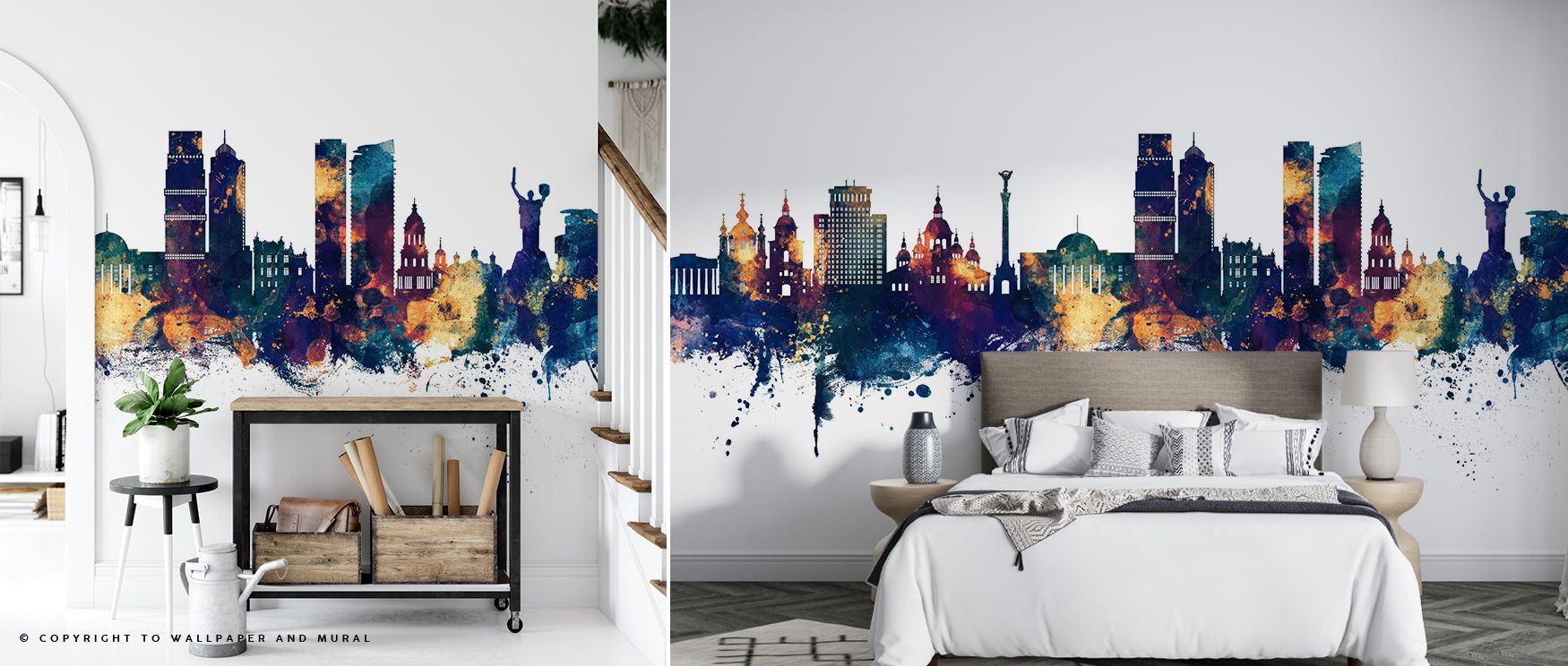 The Kyiv Ukraine Skyline Blue & Bronze Wallpaper design conveys elegance, layering forms into luminous rhythm. Its palette resonates with heritage, surrounding interiors with resonance. Walls glow with sophistication, turning spaces into vibrant reflectio