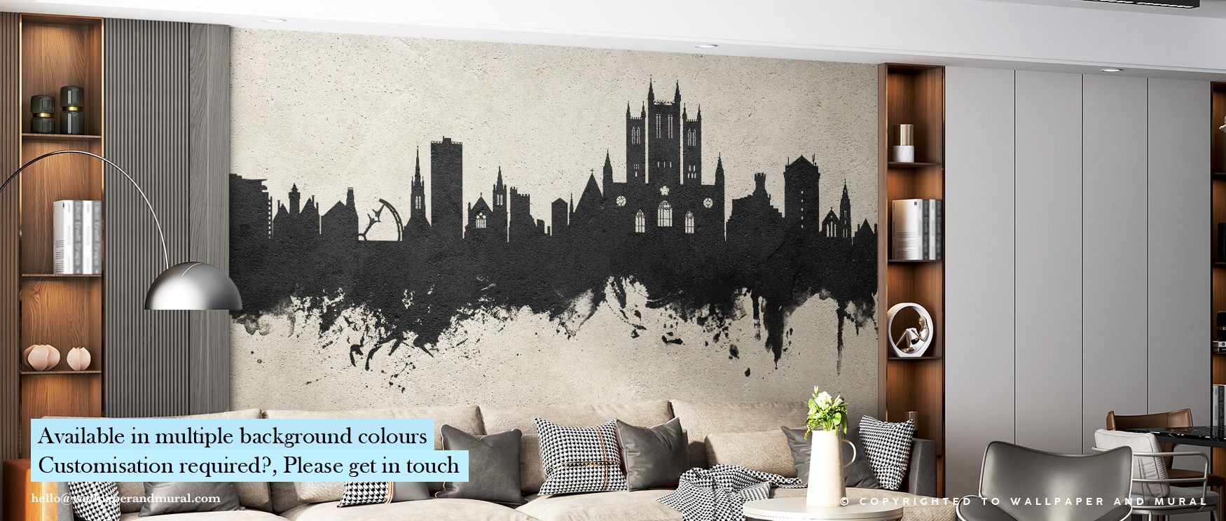 Lincoln England Skyline Concrete Wallpaper embodies presence, layering silhouettes into minimalist tones. Its palette conveys refinement, surrounding interiors with resonance. Walls glow with pride, making homes cultural reflections of heritage. Perfect f