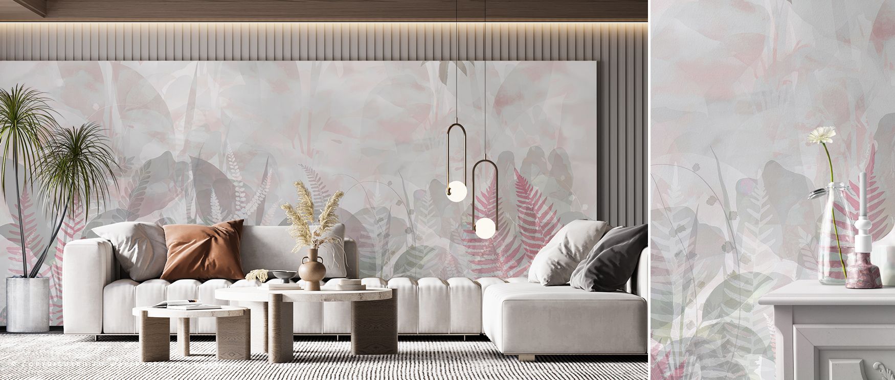 Liquid Tropic Wallpaper conveys energy, layering tropical patterns into vivid tones. Its palette resonates with vitality, surrounding interiors with resonance. Walls glow with freshness, turning spaces into reflections of abundance. This design enhances b