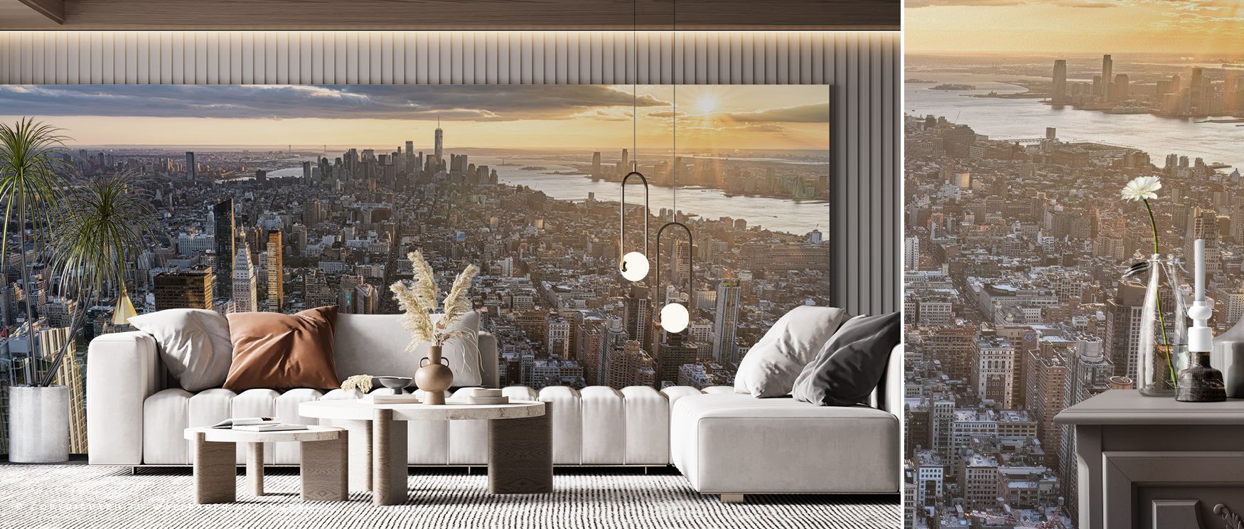 Lower Manhattan Views Wallpaper celebrates the skyline with luminous tones that highlight bold silhouettes in refined balance. Each detail resonates with sophistication, making interiors glow with urban energy. The design conveys cultural strength, surrou