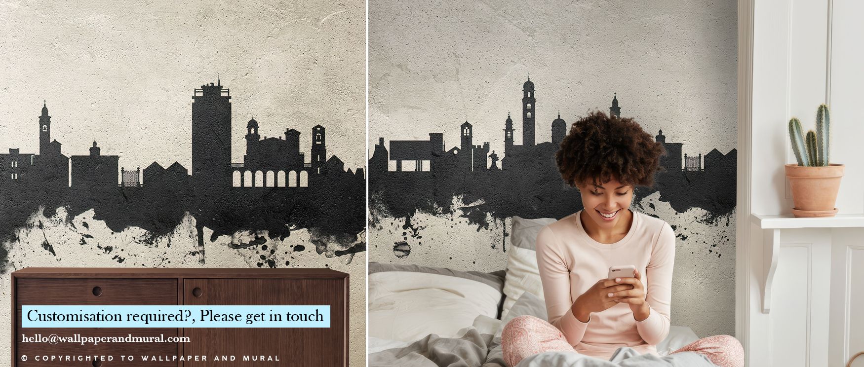 The design of Lugano Switzerland Skyline Concrete Wallpaper celebrates cultural presence through textured grey tones. Silhouettes rise with sculptural clarity, balancing rhythm and sophistication. Shadows create resonance, while highlights add vibrancy, t