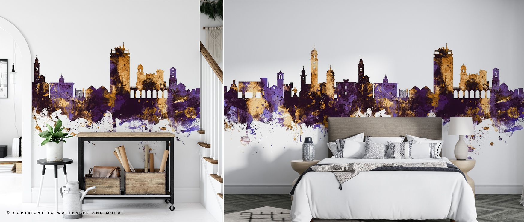 Lugano Switzerland Skyline Purple & Gold Wallpaper celebrates the city’s skyline with glowing hues that mix serenity and luxury. Deep purple conveys calm strength, while gold accents bring radiant warmth. Shadows enhance form, and light adds resonance, cr