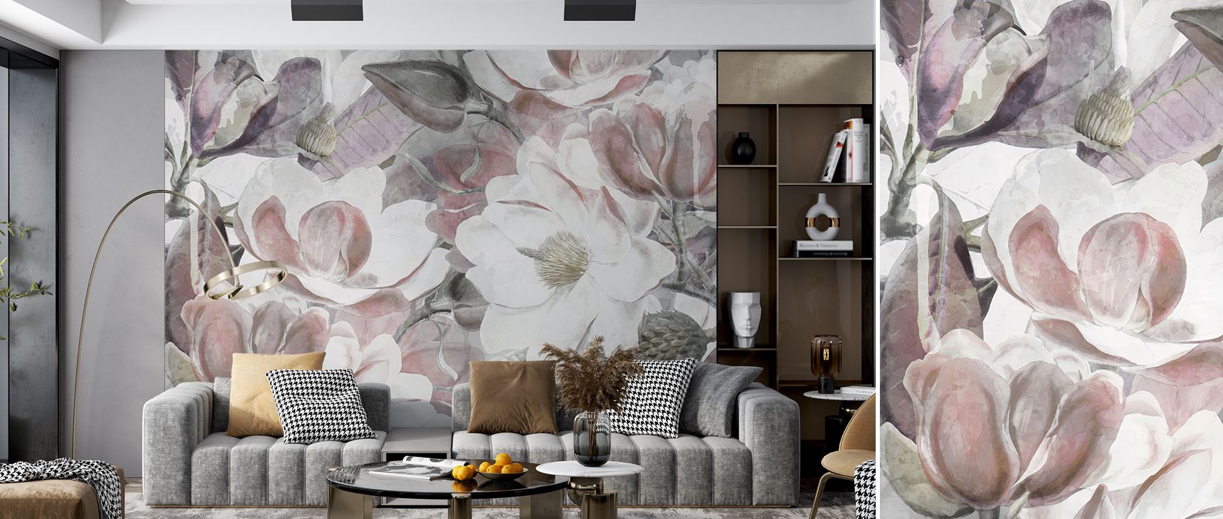 Across the Magnolia Art Wallpaper, gentle hues of pink and ivory blend like watercolor dreams, creating a sanctuary of peace and beauty. Each petal’s soft curve radiates comfort and harmony, offering a timeless canvas of nature’s artistry that enriches ca