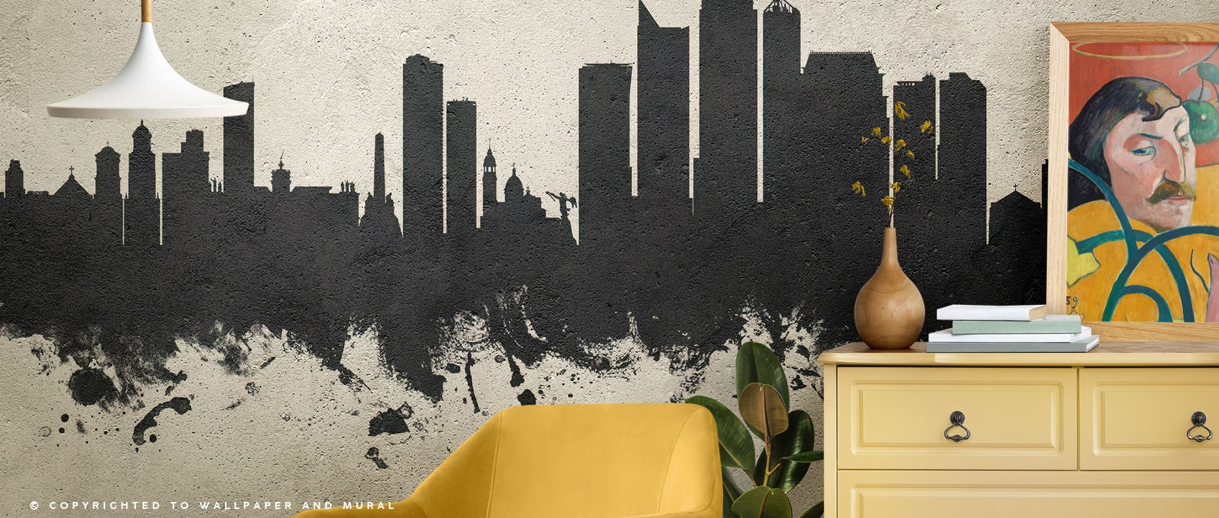 The subtle rhythm of Manila Philippines Skyline Concrete Wallpaper creates serene urban atmosphere. Each line conveys grace, surrounding walls with quiet luxury. Shadows enhance sculptural dimension, and highlights emphasize structure. The design transfor
