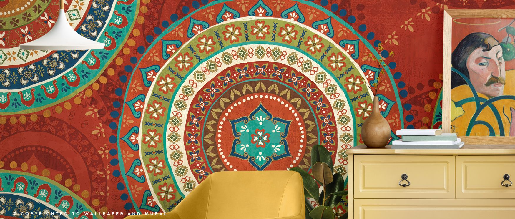 Saturated tones move through Mexican Fiesta in graceful arcs of light and pattern, uniting vibrancy and balance. Each shade captures the festive heart of cultural art, glowing with movement. The design transforms interiors with joy and emotional texture, 