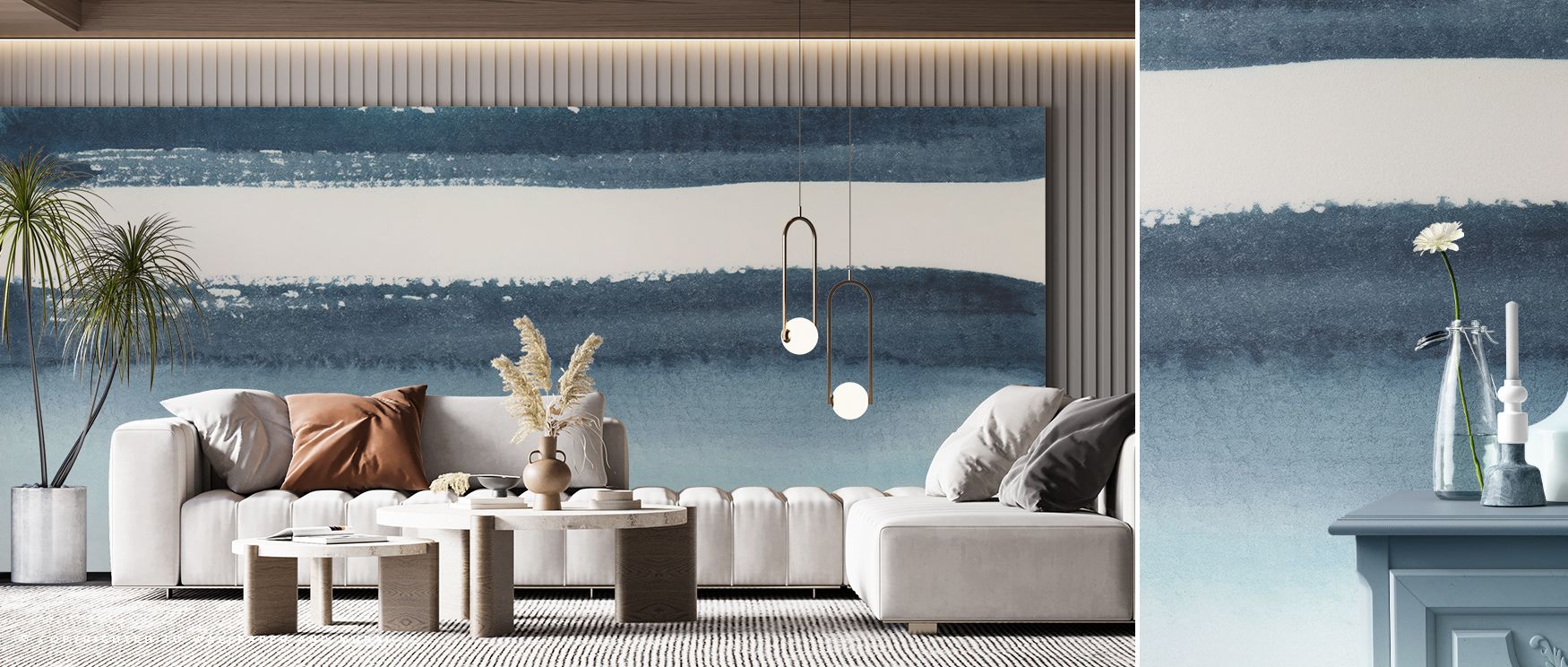 Layers of soft frost shimmer across Midwinter Ice, portraying the meditative calm of frozen mornings. The color palette drifts between blue-gray and silver-white, evoking peaceful distance. Each tone feels alive yet quiet, transforming interiors into refl