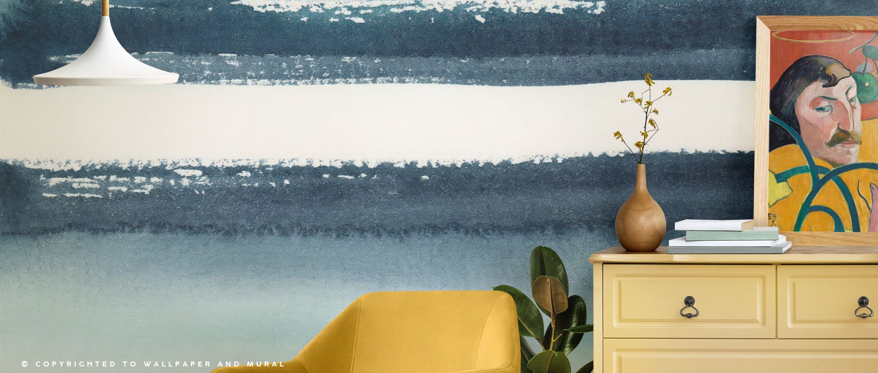 Frosted layers of pearl and slate interlace through Midwinter Ice, conveying quiet harmony and stillness. Light glimmers softly across each gradient, suggesting clarity within restraint. The mural’s depth feels both intimate and expansive, transforming in