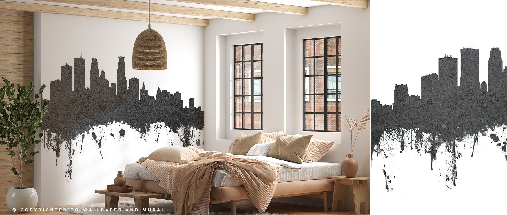 Subtle transitions of tone unfold through Minneapolis Minnesota Skyline Black & White, capturing the essence of architectural rhythm. Every contour glows with quiet focus, transforming ordinary walls into visual compositions of calm strength. The mural ev