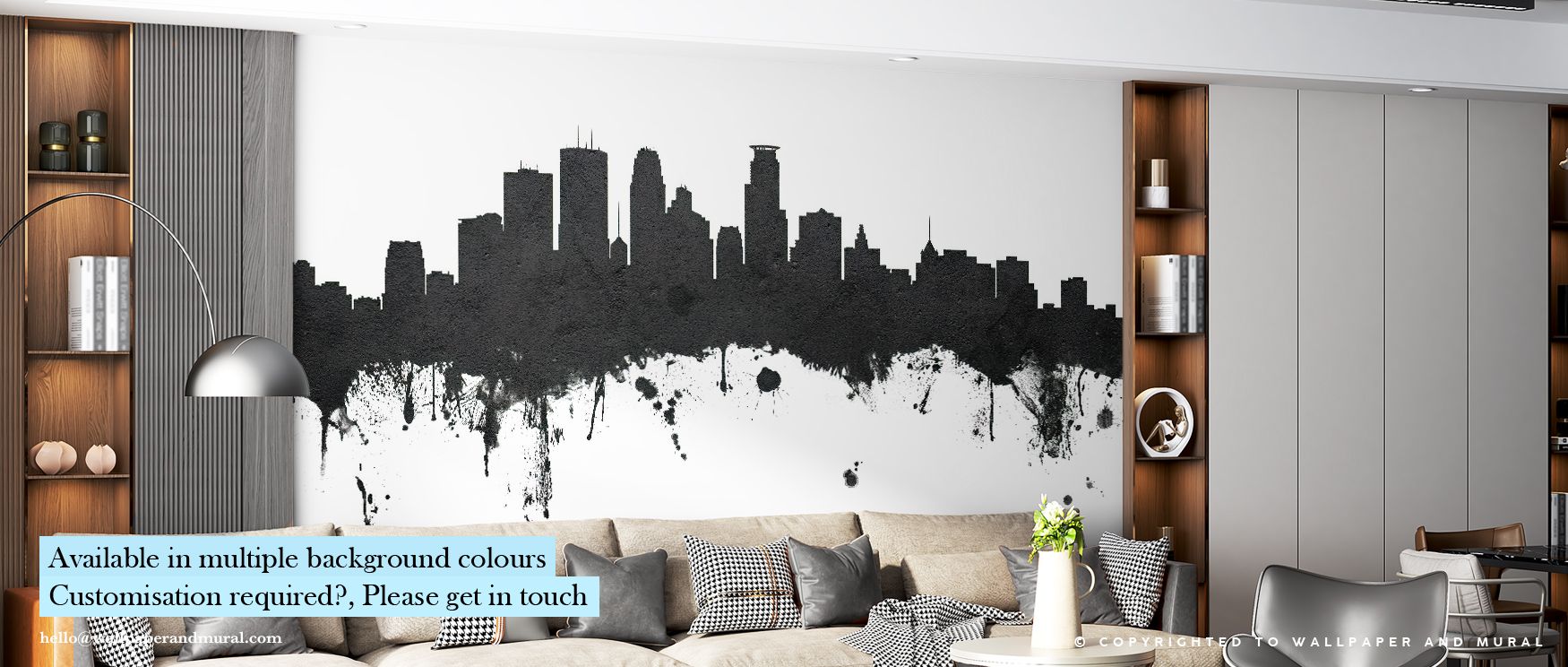 Shades of gray and silver sweep through Minneapolis Minnesota Skyline Black & White, highlighting the interplay of texture and shape. The design embodies modern restraint and urban pride, creating harmony through proportion. Perfect for refined living are