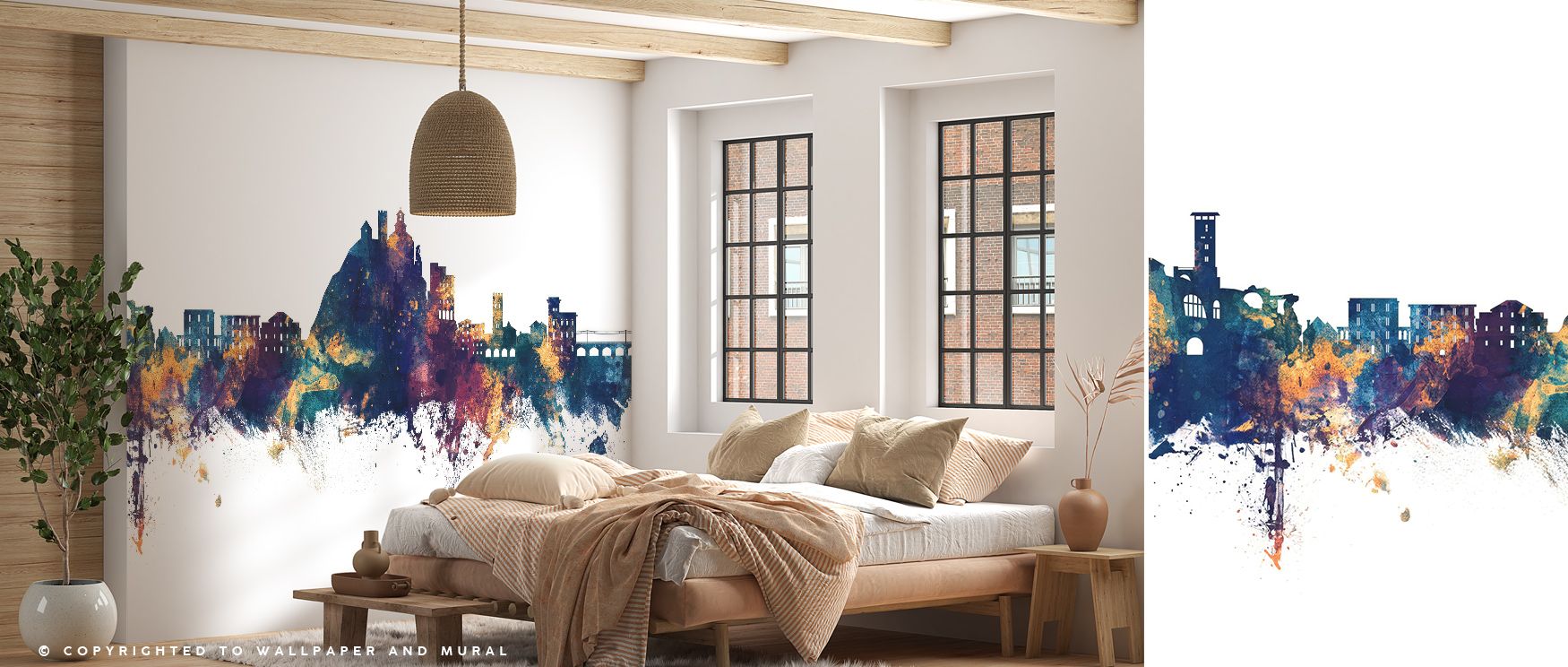 Hues of blue and bronze ripple through Monterosso al Mare Italy Skyline Blue & Bronze Wallpaper, evoking sea air and sunlit texture. The mural’s tonal grace transforms walls into radiant compositions of light and structure. Designed to reflect tranquility