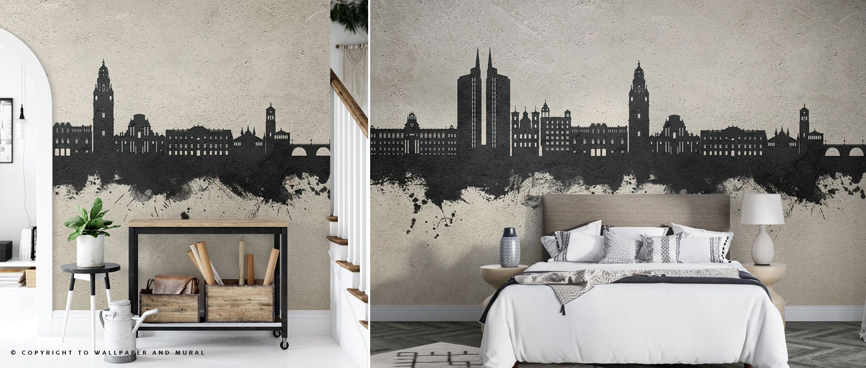 Subtle transitions of stone and slate characterize Murcia Spain Skyline Concrete Wallpaper, radiating compositional purity. Each contour unfolds in soft rhythm, enhancing walls with motion and restraint. Ideal for modern interiors, it evokes balance throu