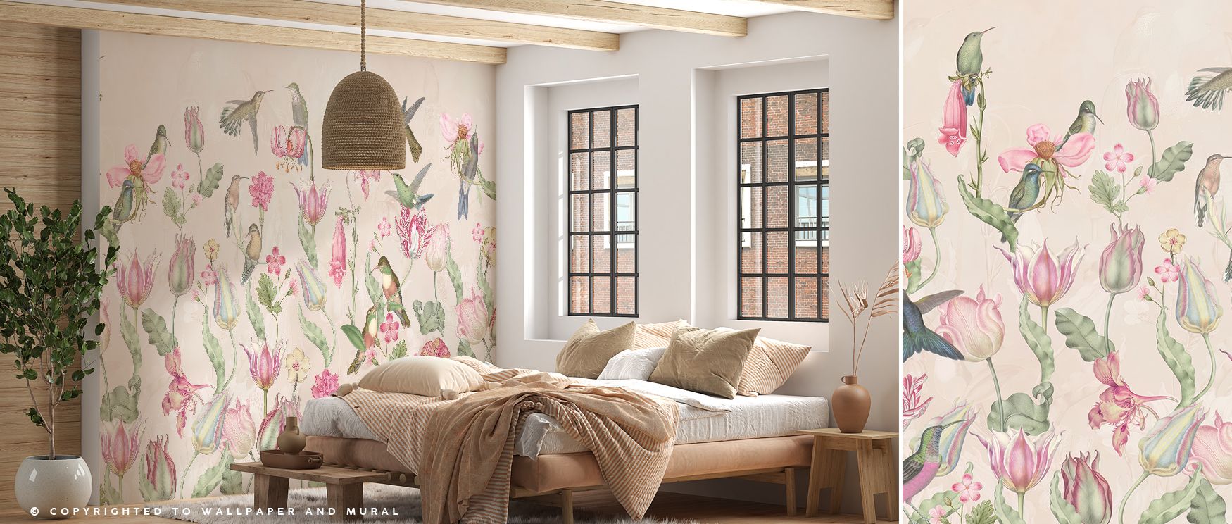 Delicate strands intertwine within Nesting Wallpaper, evoking the fragility and precision of nature’s design. Each form expresses texture and stillness, creating walls that breathe quiet confidence. The mural harmonizes tone and balance, enhancing interio