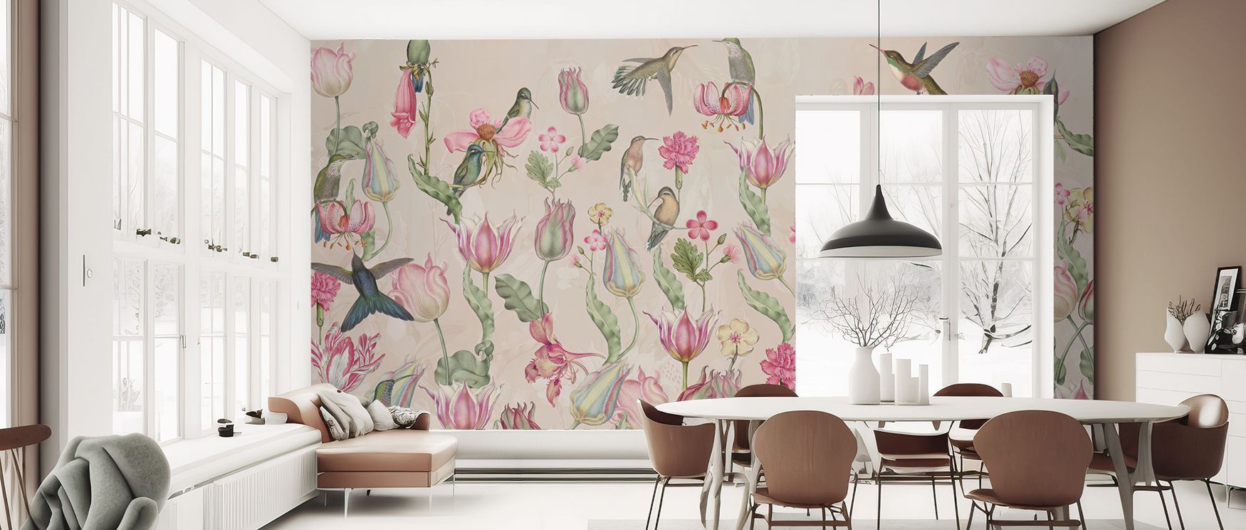 Soft lines and layered tones give Nesting Wallpaper a sense of still motion, where craftsmanship and texture unite. Each detail resonates with natural rhythm, turning interiors into tranquil environments filled with comfort and grace. The mural celebrates