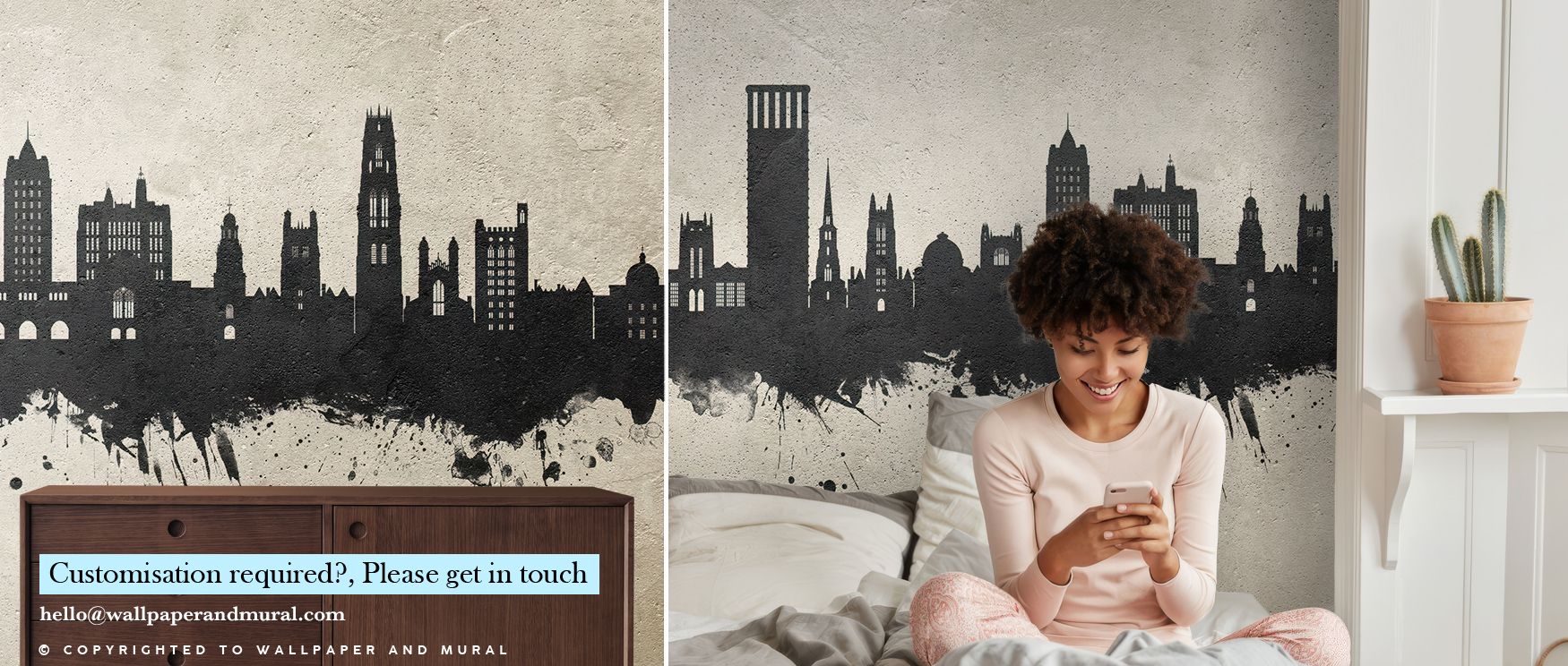 Muted grays and subtle lines compose New Haven Connecticut Skyline Concrete Wallpaper, reflecting architectural rhythm and spatial order. The mural captures stillness within motion, offering interiors a peaceful modern aesthetic filled with strength, prop