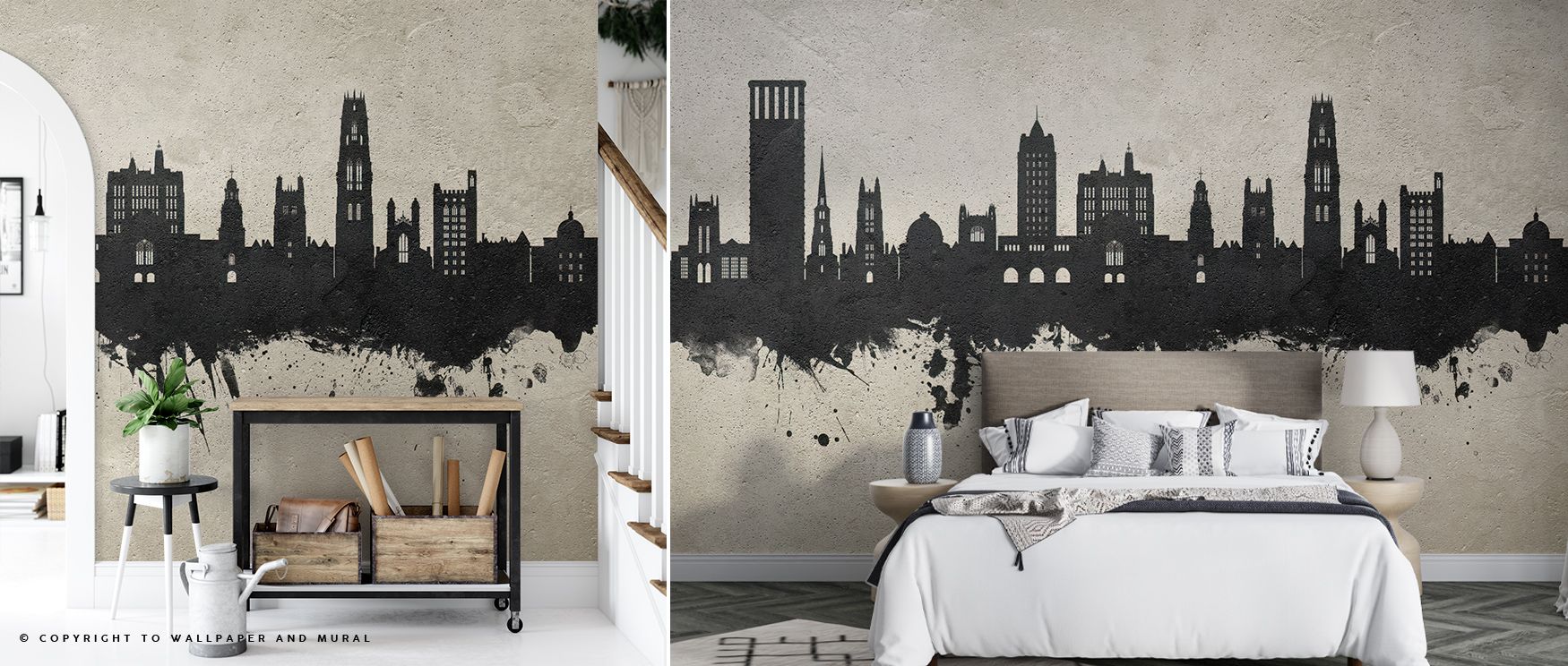 Industrial tones shimmer softly through New Haven Connecticut Skyline Concrete Wallpaper, forming a balanced skyline of grace and restraint. Each silhouette adds texture and elegance, turning interiors into harmonious spaces defined by clarity and calm so