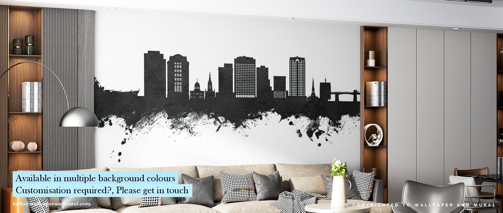 Grayscale tones ripple through Norfolk Virginia Skyline Black & White Wallpaper, capturing both strength and serenity. The skyline appears balanced, structured, and calm, enhancing interiors with compositional depth. Each transition conveys harmony and cl