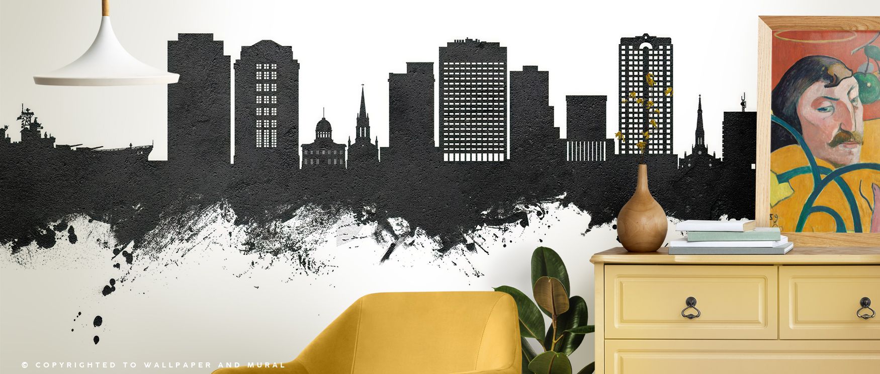 Gradations of gray and ivory drift through Norfolk Virginia Skyline Black & White Wallpaper, revealing texture and light. The skyline stands poised in rhythm, turning walls into tranquil city portraits. Each contour reflects harmony and elegance, infusing
