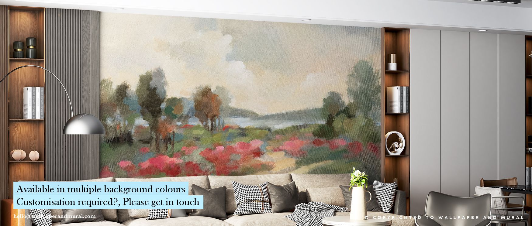 Gentle layers of sky and water merge in Path to the Lake Wallpaper, forming compositional peace. Each detail radiates softness, enhancing interiors with depth and texture. The mural captures light and stillness, embodying quiet beauty and connection throu