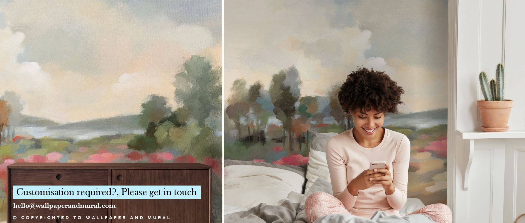 Hues of moss and ivory unfold through Path to the Lake Wallpaper, creating still composition. Each brushstroke conveys depth and serenity, offering calm tone. The mural enriches interiors with nature’s flow, transforming walls into meditative reflections 