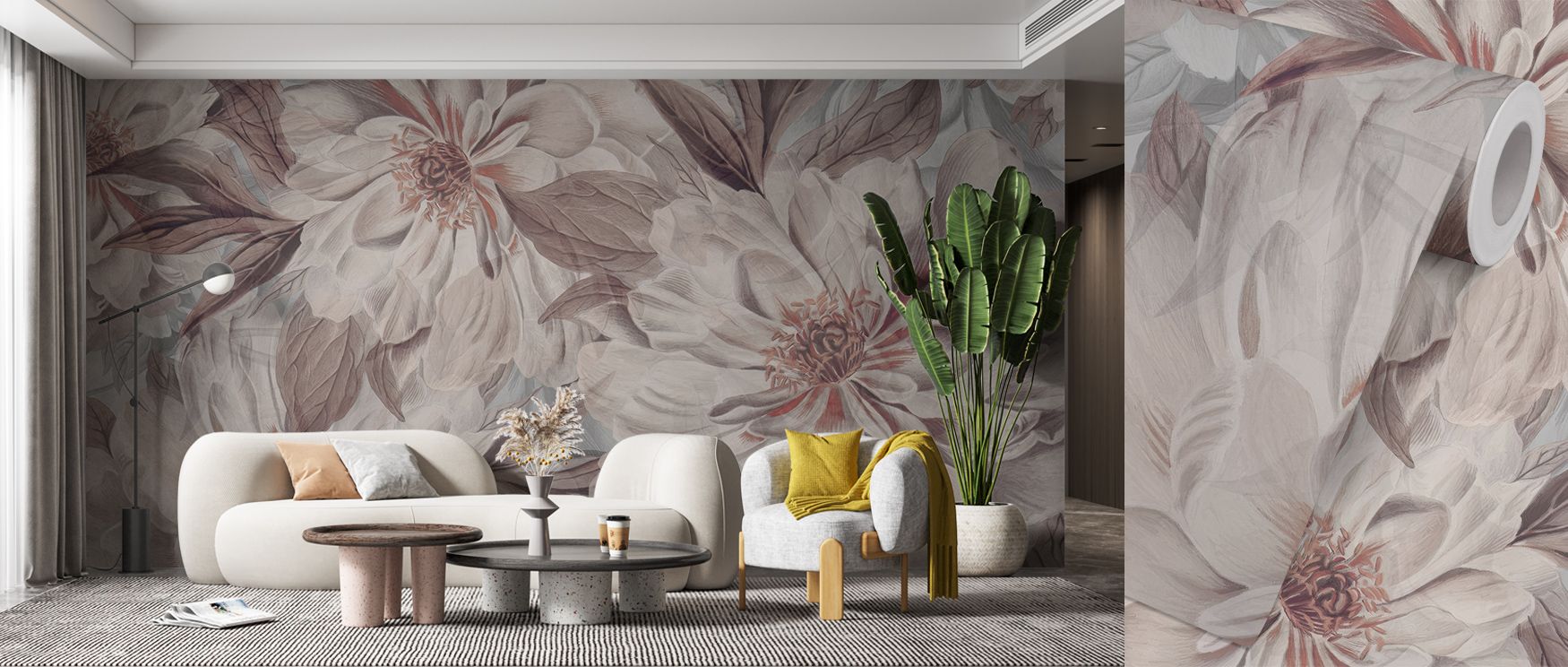 Petals of pink and light oyster glide across Peony Study – Pink Oyster Wallpaper, forming texture and unity. Each bloom shines with subtle grace, enriching interiors with serenity. The mural expresses stillness and motion, blending color and emotion throu