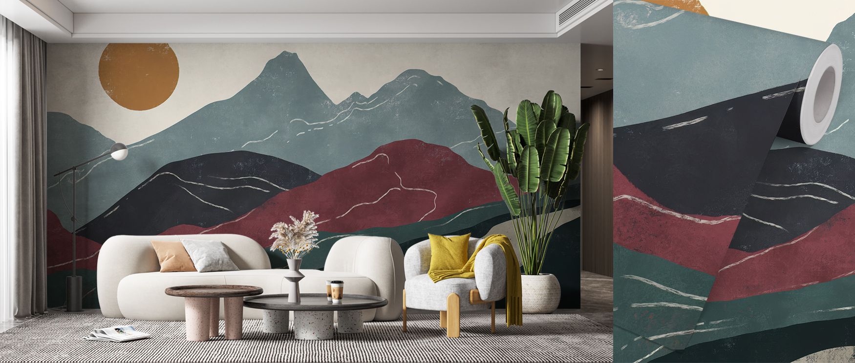 Geometric threads appear within Peruvian Trails Wallpaper, revealing cultural patterning. Each form creates motion, blending heritage and modernity. The mural enhances interiors with serenity and depth, offering compositional balance through woven-inspire