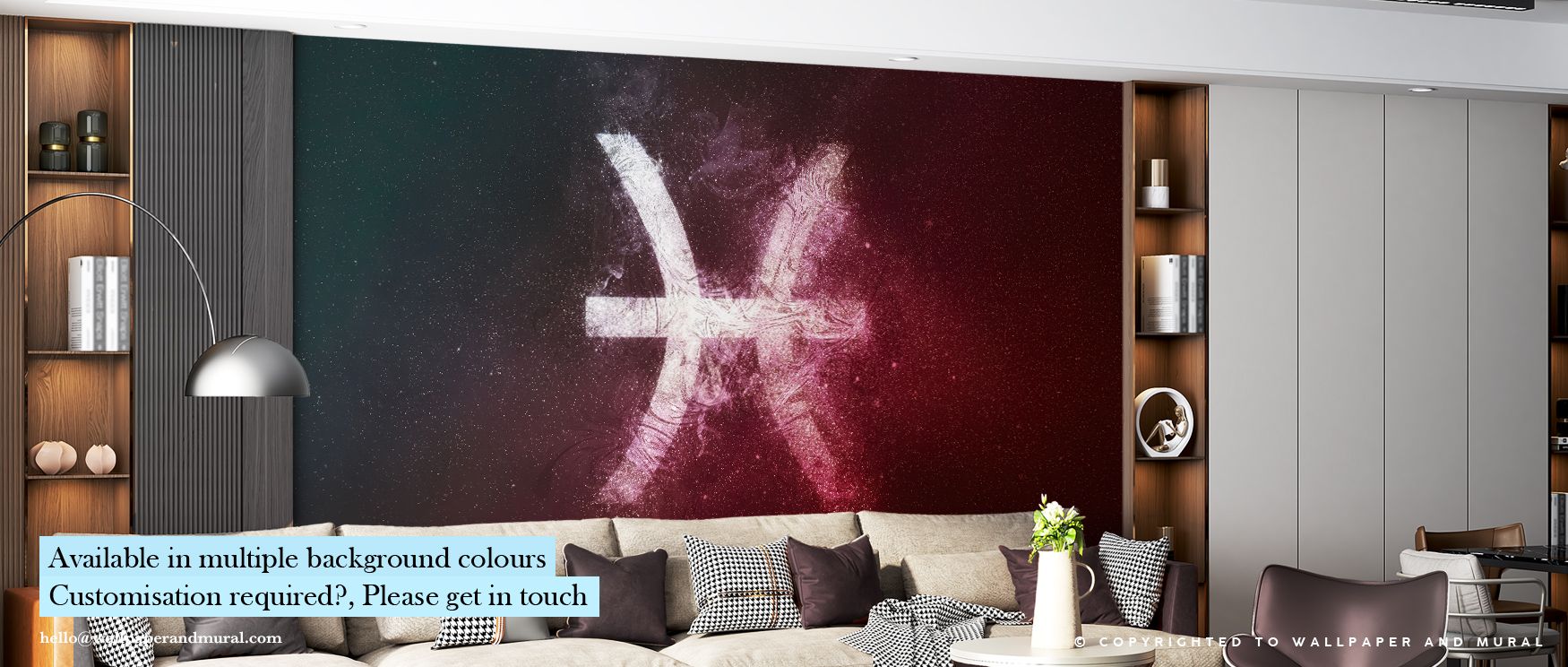 Gentle hues of silver and navy glide across Pisces Zodiac of Stars Wallpaper, expressing movement and depth. Each star radiates quiet harmony, turning interiors into tranquil constellations of balance, grace, and universal design rhythm. 
