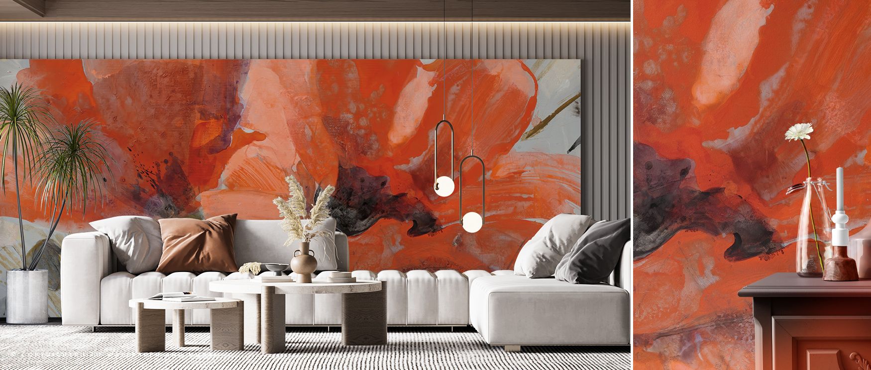 Vibrant color cascades through Popping Wallpaper, forming balance and brilliance. Each transition glows gently, creating flow. The mural adds rhythm to interiors, enriching walls with brightness and artistic vibrancy through modern design clarity. 