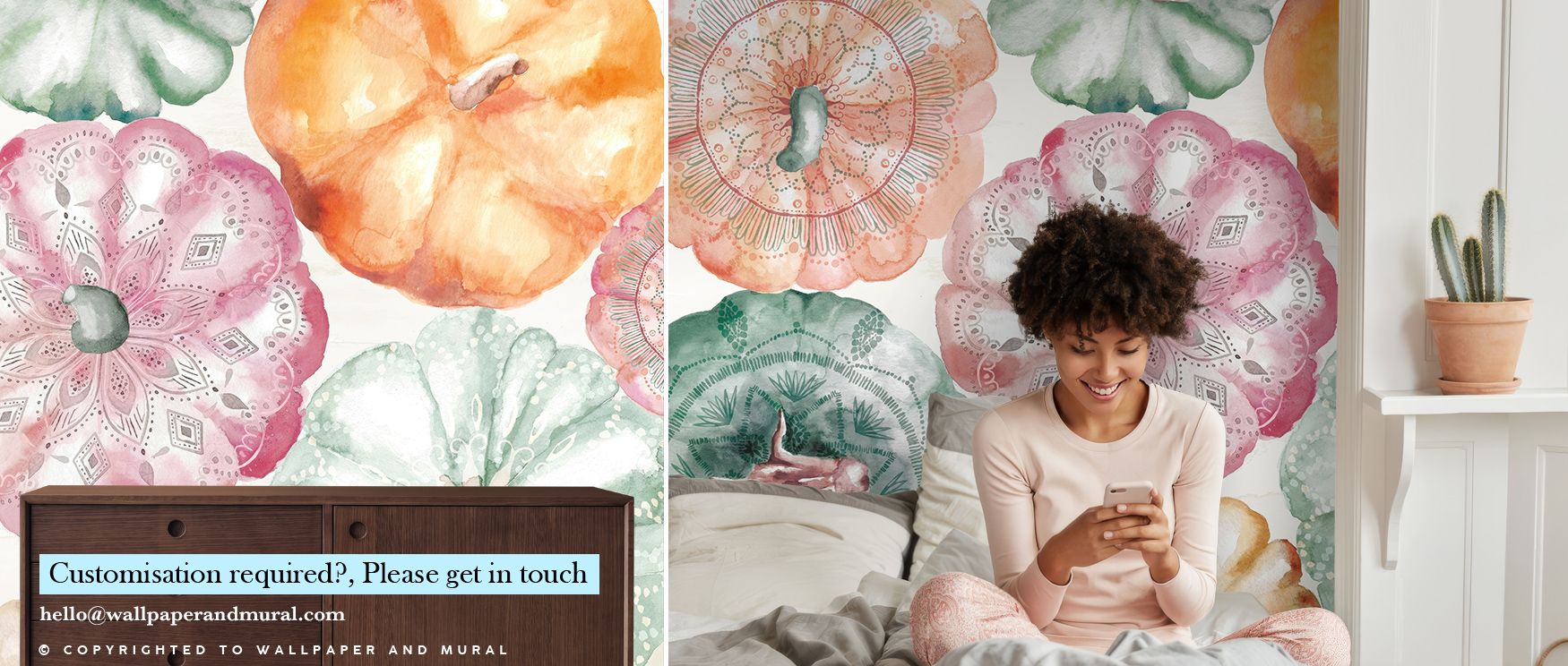 Shades of clay and peach merge through Pumpkin Haze Wallpaper, forming tonal movement and texture. Each detail carries warmth and stillness, enriching interiors with balanced color flow and modern seasonal elegance through light rhythm. 