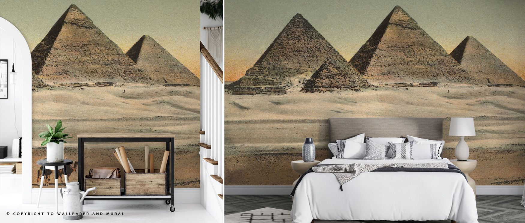 The spirit of ancient architecture breathes through Pyramid Adventures Wallpaper, blending subtle metallics with layered sand hues to evoke sunlit pyramids and lost civilizations. Perfect for accenting serene contemporary interiors where sophistication an