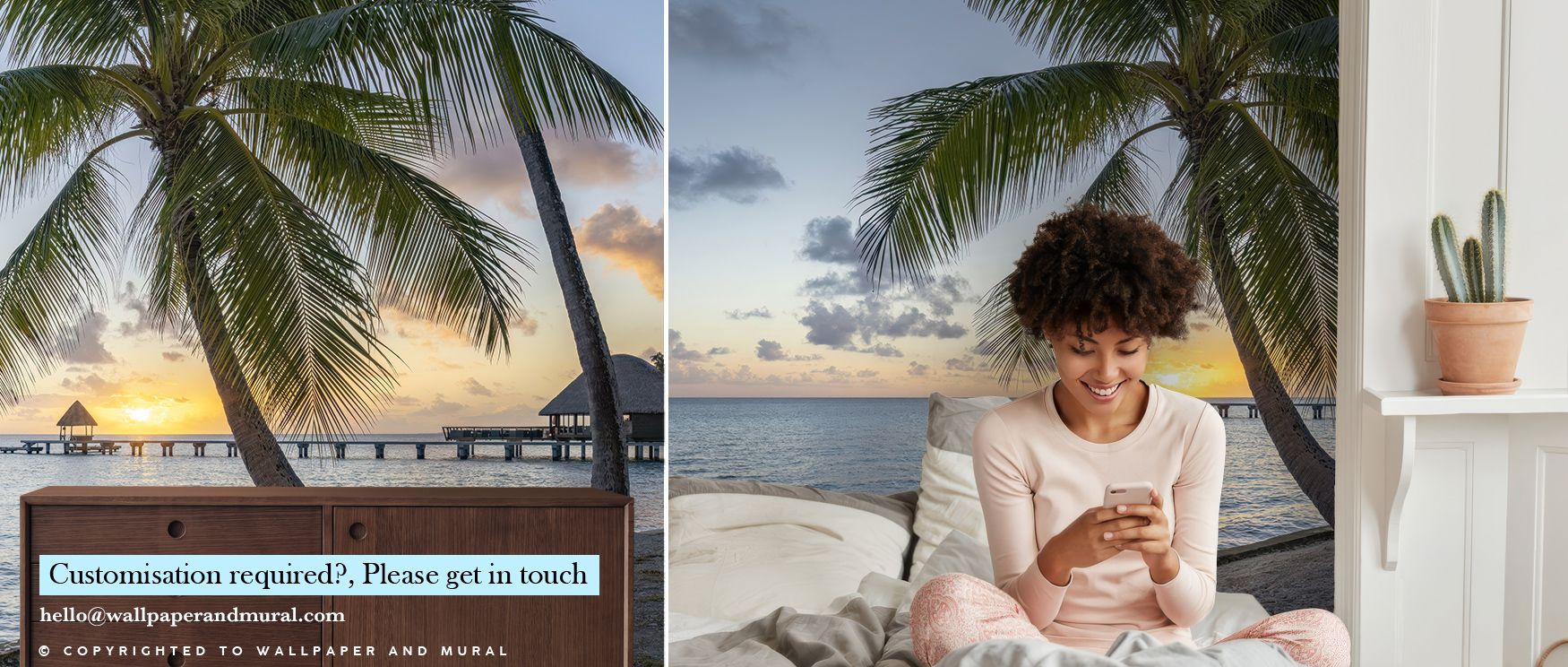 Bathed in golden pinks and soft violets, Rangiroa Sunset captures the natural wonder of evening light over gentle waves. Its flowing palette and soft gradients inspire quiet reflection, ideal for interiors designed with relaxation in mind. 