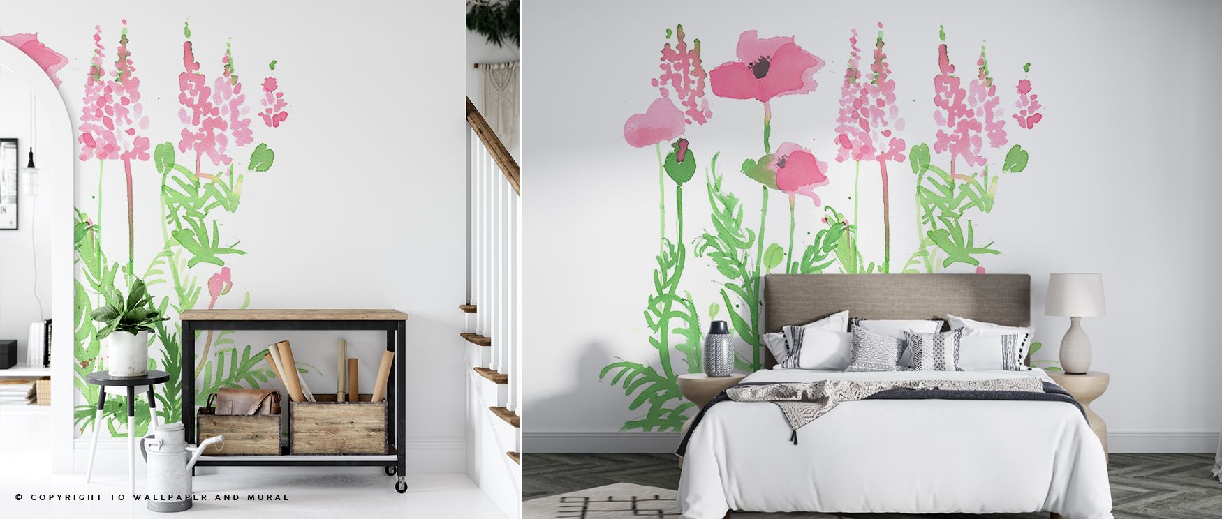 Ranunculus Wallpaper radiates a calm, romantic presence through its meticulous depiction of layered blooms. The interplay of color and light reveals artistry inspired by classic botanical illustrations, blending perfectly into refined interiors. 