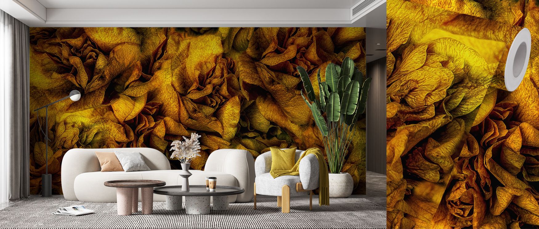 Subtle motion flows within Ruffles and Frills Wallpaper, radiating visual stillness through its layered depth. Cream and blush hues invite relaxation and intimacy suited for sophisticated romantic design. 